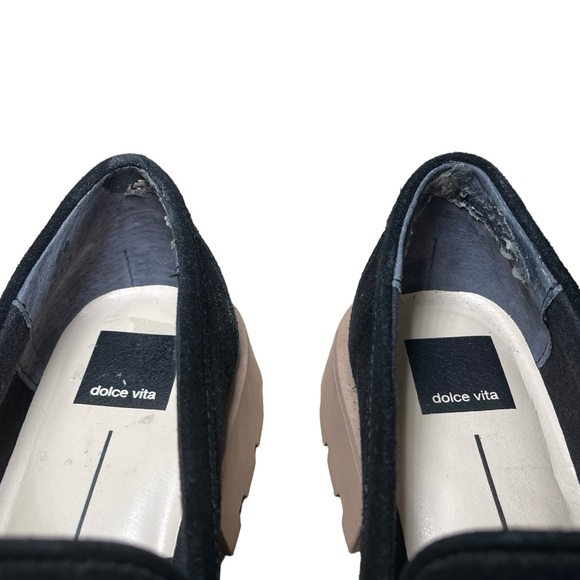 Dolce Vita Elias Black Suede Penny Loafers Women’s 8.5 - Picture 4 of 10